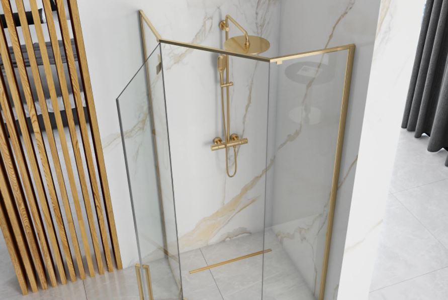 kabiny prysznicowe złote